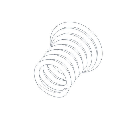 Extension spring HELICAL conical / custom