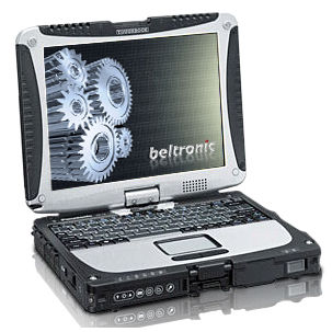 Windows 7 laptop computer - Toughbook CF19 - BELTRONIC - IP65 / rugged / LCD