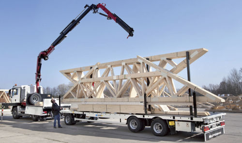 Equipment trailer - Hüffermann Transportsysteme GmbH  - construction / 3-axle / towed