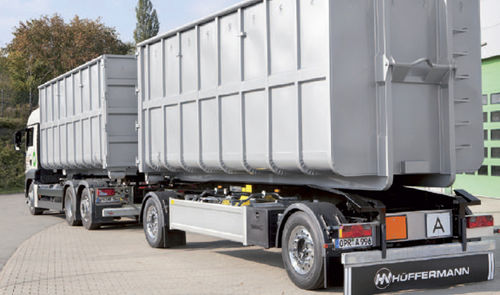 Dump trailer - Slide-Carrier - Hüffermann Transportsysteme GmbH  - for industrial materials / 2-axle / towed
