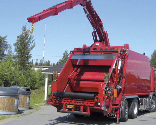 Container semi-trailer - Hüffermann Transportsysteme GmbH  - for waste / 3-axle / self-propelled