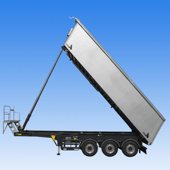 Dump trailer - STAS bv - Hüffermann Transportsysteme GmbH  - construction / 3-axle / towed