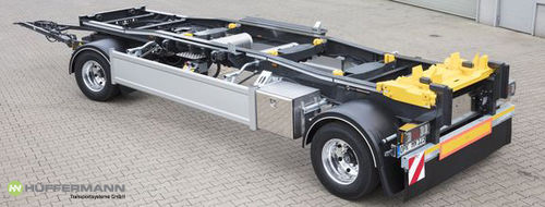 Flatbed trailer - HSA 1870-265LS - Hüffermann Transportsysteme GmbH  - for industrial materials / 2-axle / towed