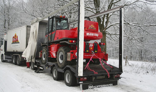 Platform trailer - Multi-Carrier Typ 2872 - Hüffermann Transportsysteme GmbH  - for vehicles / 3-axle / towed