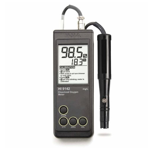 Dissolved oxygen measuring instrument - HI9142 - Hanna Instruments - portable / automatic