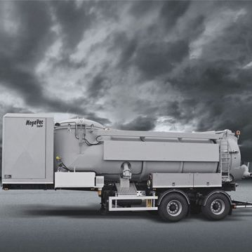 Diesel engine self-propelled trailer - MEGAVAC  - KOKS Group b.v.  - 2-axle / suction