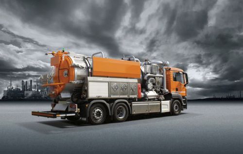 Vacuum-loader truck - ECOVAC - KOKS Group b.v.  - 3-axle / for construction
