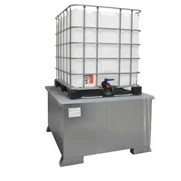 1-drum containment bund - WSP-KTC-OS - LaCont Umwelttechnik GmbH  - for IBC containers / galvanised steel