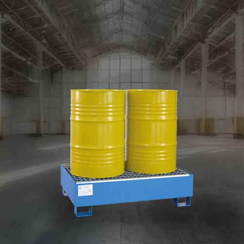 2-drum containment bund - CW 2 - LaCont Umwelttechnik GmbH  - galvanised steel / fire protection