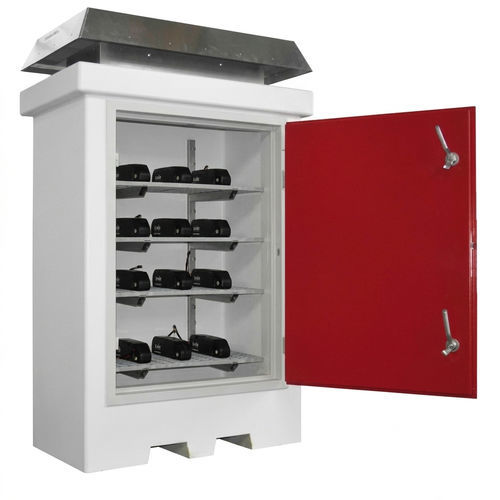 Storage cabinet - BBS - LaCont Umwelttechnik GmbH  - floor-mounted / door / for lithium-ion battery