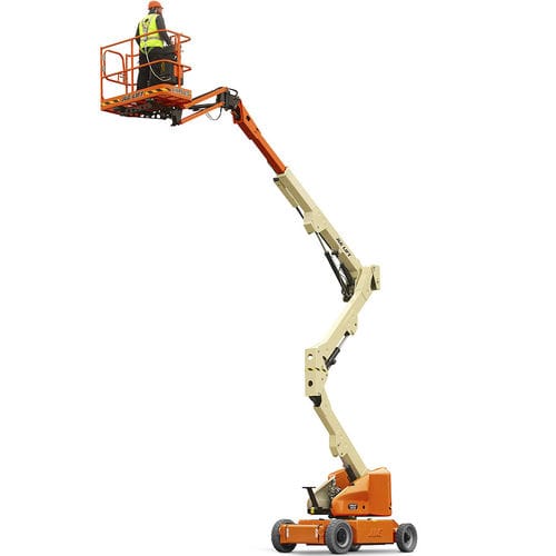 Wheeled articulated boom lift - E400AJP - JLG Industries Inc. - electric / for warehouse