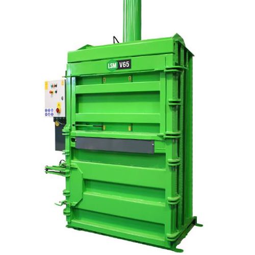 Vertical baling press - V65 - LSM Recycling Equipment - front-loading ...