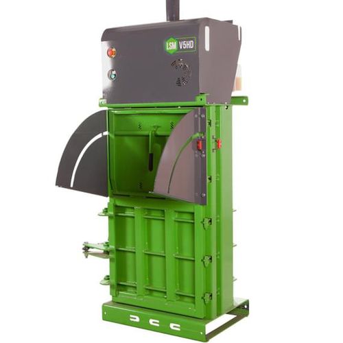 Bottle baling press - V5HD - LSM Recycling Equipment - for cans / vertical / front-loading