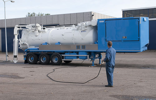 Semi-tanker semi-trailer - Vacu-Press® 8000 3-axle - Naaktgeboren Rotterdam B.V.  - 3-axle / towed / suction