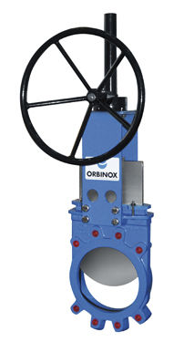 Knife gate valve - HB  - ORBINOX  - with handwheel / shut-off / for wastewater