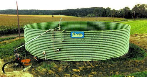 Sludge silo - Pomot Sp. z o. o. (GmbH) Chojna  - galvanized / steel / agriculture