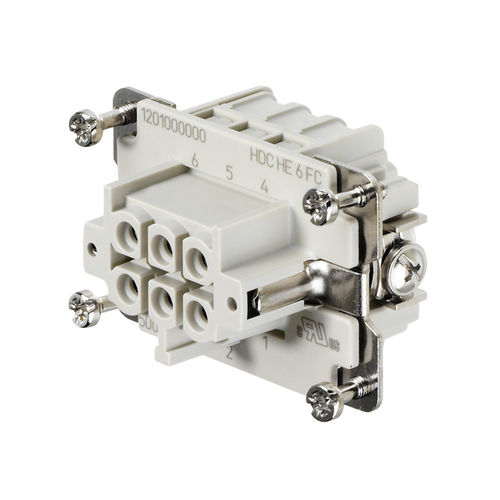 Electrical power supply connector - HE Series - Weidmüller - crimp / AC/DC / voltage