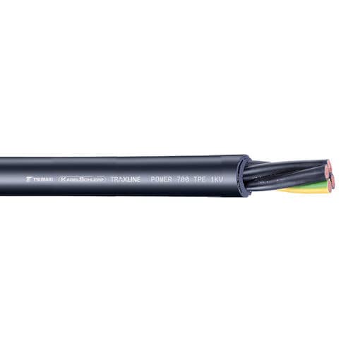 Power cable - TRAXLINE® POWER 700 1 KV - TSUBAKI KABELSCHLEPP - flame-retardant / oil-resistant / UV-resistant
