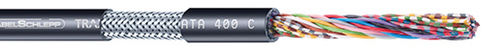 Optical data cable - DATA 400 C - TSUBAKI KABELSCHLEPP - shielded / flame-retardant / UV-resistant