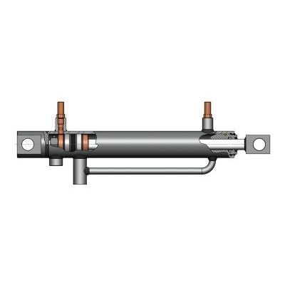 Hydraulic cylinder - CICROSA HIDRAULICA, S.L. - piston / with piston rod / steel