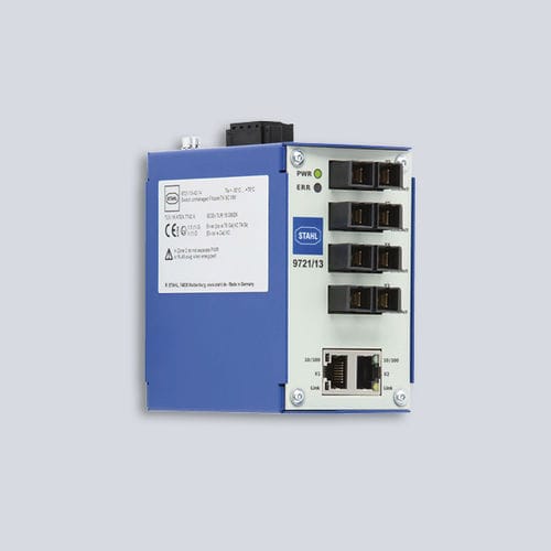 Media converter - 9721/13-11-14 - R. STAHL AG - Ethernet / fiber optics / single mode-multimode