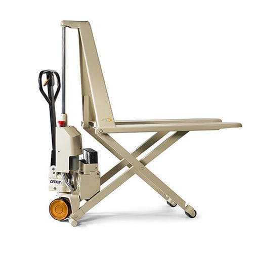 Electro-hydraulic pallet truck - PTH 50 PS - CROWN - walk-behind / high-lift / long-fork