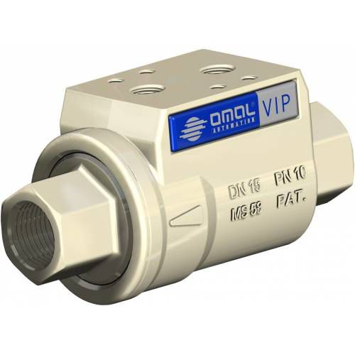 Coaxial valve VIP OMAL Spa piston / pneumaticallyoperated / for