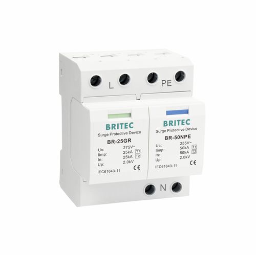 Type 2 surge arrester - BR-25GR 1+1 - Britec Electric Co., Ltd - type 1 ...