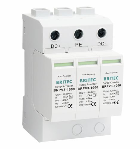 Type 2 surge arrester - BRPV3-1000 - Britec Electric Co., Ltd - class II / for electrical installations / remote signaling
