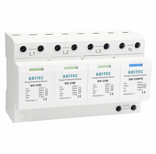 Type 1 surge arrester - BR-25M 3+1 series - Britec Electric Co., Ltd - type 2 / type 3 / class I