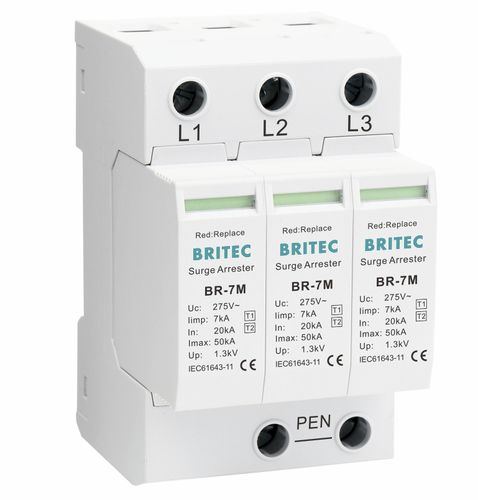 Type 1 surge protector - BR-7M 3P  - Britec Electric Co., Ltd - type 2 / class I / class II
