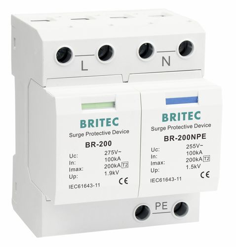 Type 2 surge protector - BR-200 1+1 series - Britec Electric Co., Ltd - class II / remote signaling / outdoor