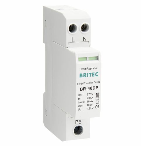 Type 2 surge arrester - BR-40DP 1+1 series - Britec Electric Co., Ltd - type 3 / class II / class III