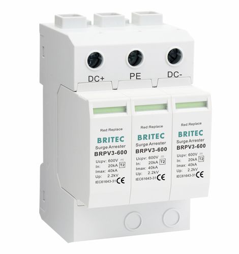 Type 2 surge arrester - BRPV3-600 - Britec Electric Co., Ltd - class II / for electrical installations / remote signaling