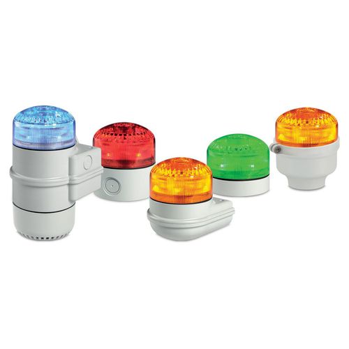 Alarm sounder with flashing beacon - SLM500 - FEDERAL SIGNAL - with steady beacon / IP65