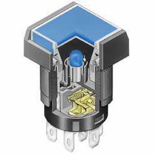 IP65 push-button switch - YB series - NKK Switches - thermoplastic / LED-illuminated / snap-action