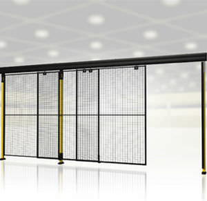 Sliding door - D23 series - AXELENT - metal / industrial / indoor