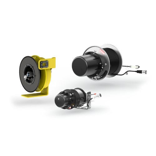Fiber optics reel - SR - Conductix-Wampfler - spring-loaded / electrical power supply / fixed