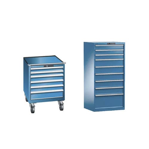 Storage cabinet - 411 / 18E - LISTA - floor-mounted / with drawer / custom-made