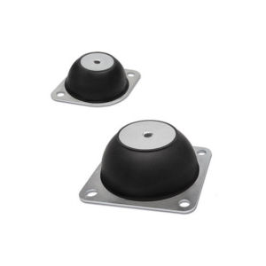 Square anti-vibration mount - DVE series - ELESA - stainless steel / zinc-plated steel / rubber