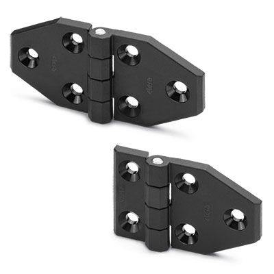 Technopolymer hinge - CFM-TR - ELESA - screw-in / 270° / with stud