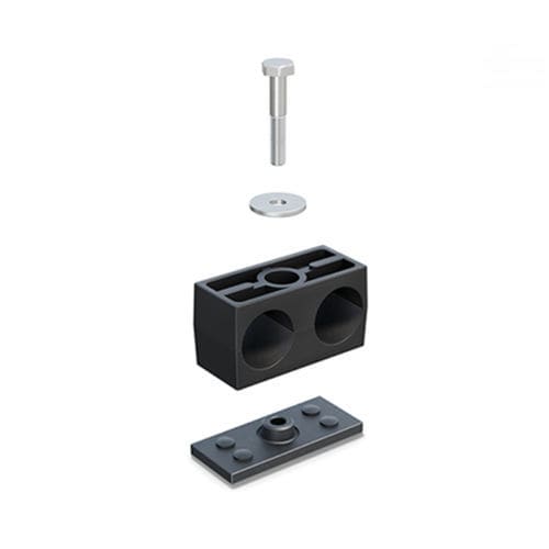 Metal pipe clamp - DCK-D series - ELESA - polypropylene / for twin pipes