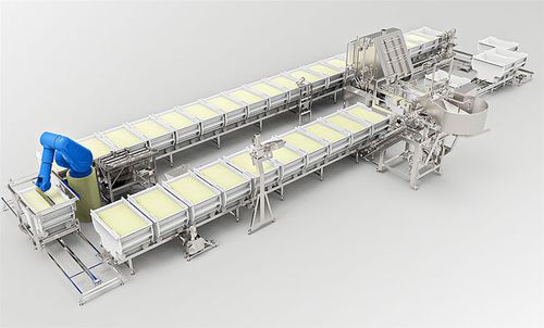 Fully-automatic cheese production line - Bassine System - Alpma Alpenland Maschinenbau - curd cheese