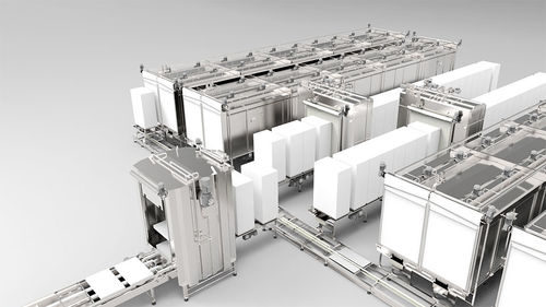 Transport stacker - Alpma Alpenland Maschinenbau - for the food industry / for cheese / fully-automatic