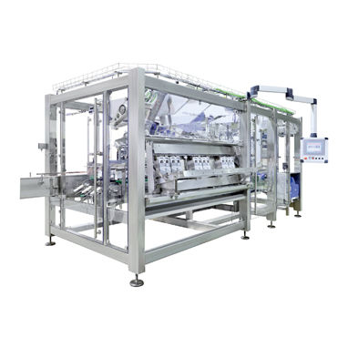 Automatic tray packer sleeve wrapping machine - 6200 i - sema Systemtechnik Sewing GmbH & Co. KG - cup / bottle
