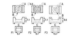 Plastic cable tie mount - 116-1 series - Skiffy
