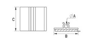 PVC clamp - 581 series - Skiffy - self-adhesive