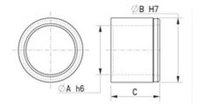 Open plain bearing - 103-3 series - Skiffy - PTFE / nylon