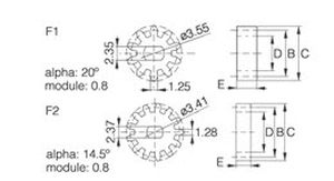 Straight-toothed gear - 104-6 series - Skiffy - hub / POM