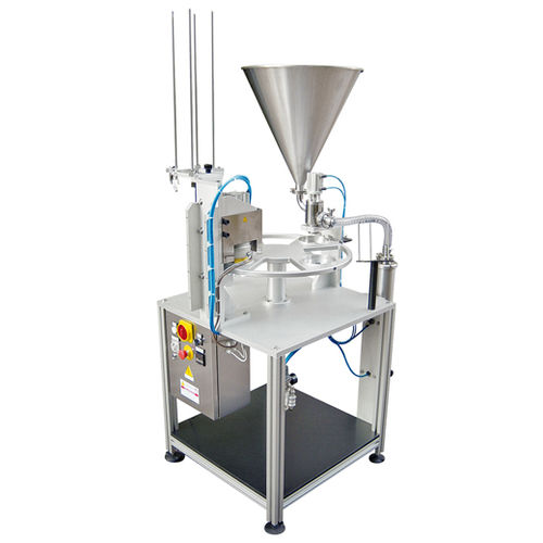 Semi-automatic filling and sealing machine - RPC CUBA - Rotopack S.r.l. - container / liquids / for dairy products